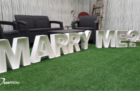 MARRY ME  למילוי פרחים - גובה 40 ס"מ